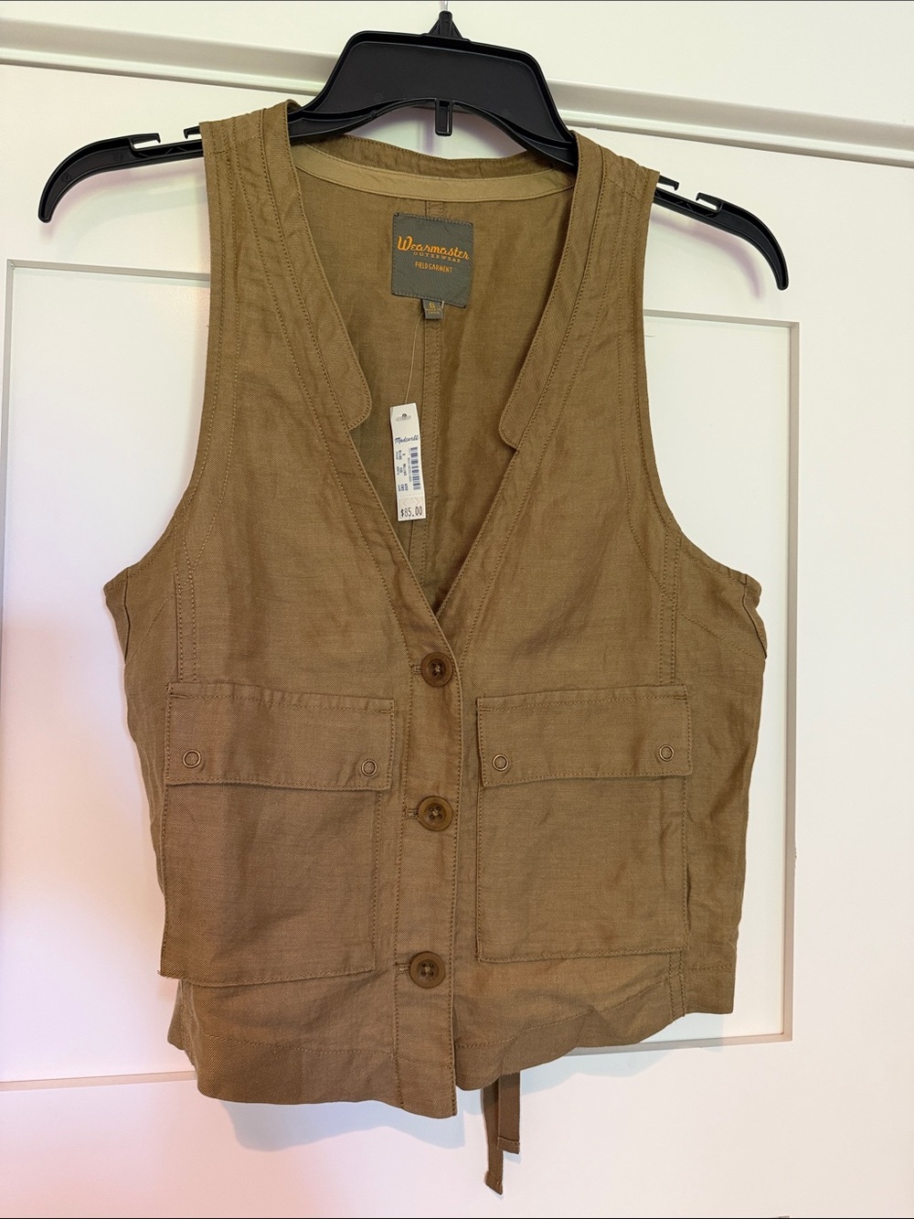 Madewell Tan/Olive Utility Vest